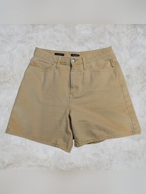 High-Rise Butter Yellow Denim Shorts